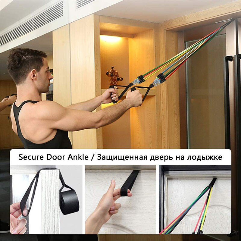 11Pcs Fitness Resistance Bands Set