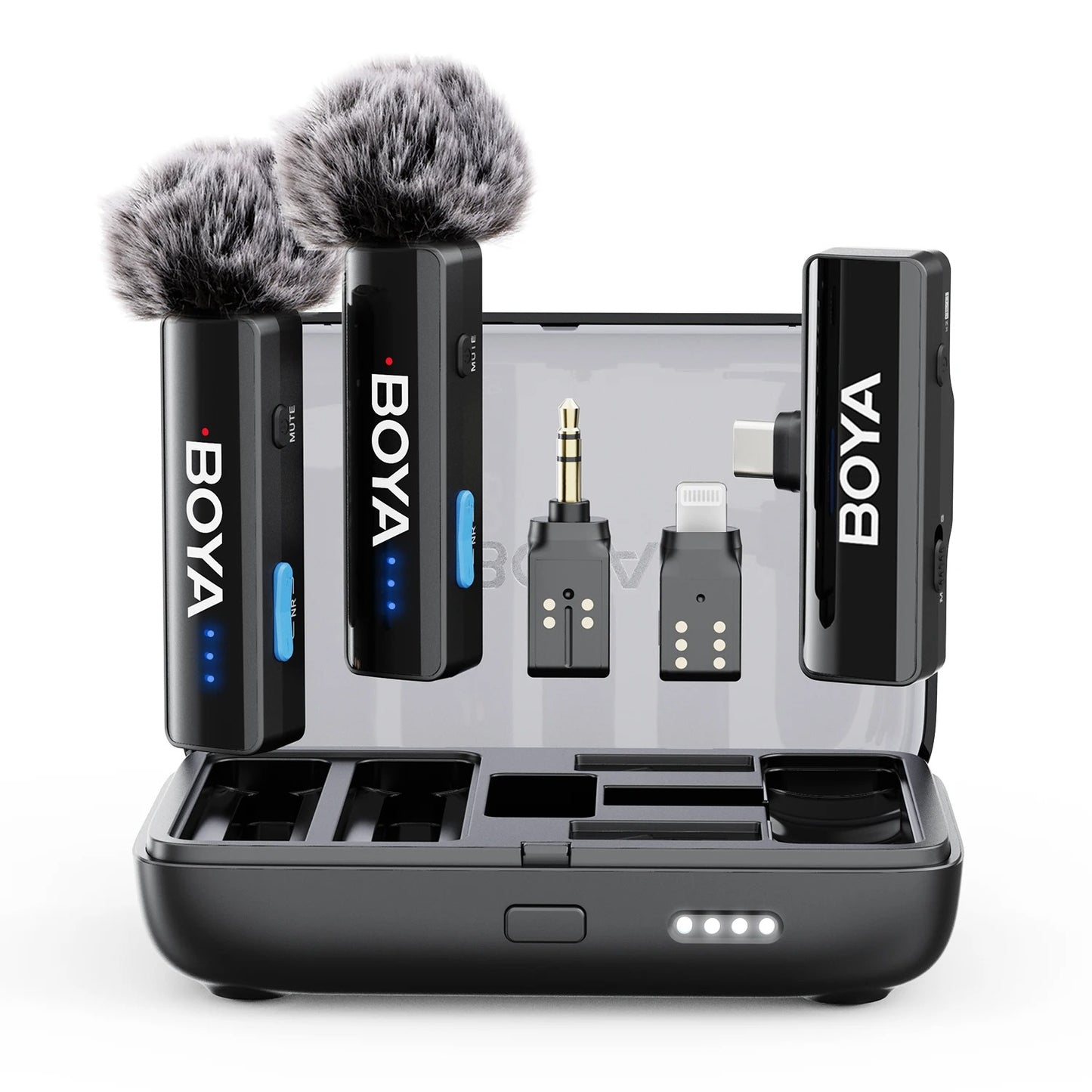 BOYA BOYALINK 2 Wireless Lavalier Microphone – Dual Mic System for iPhone, Android, DSLR, YouTube, Streaming & Video Recording
