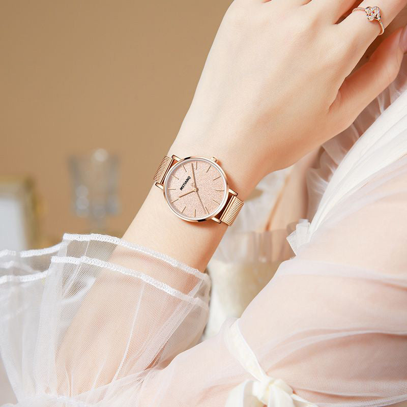 Luxury Watch for Women Fashion Stainless Steel Band Watch Elegant Waterproof Ladies Bursting Sky Star Watch Reloj