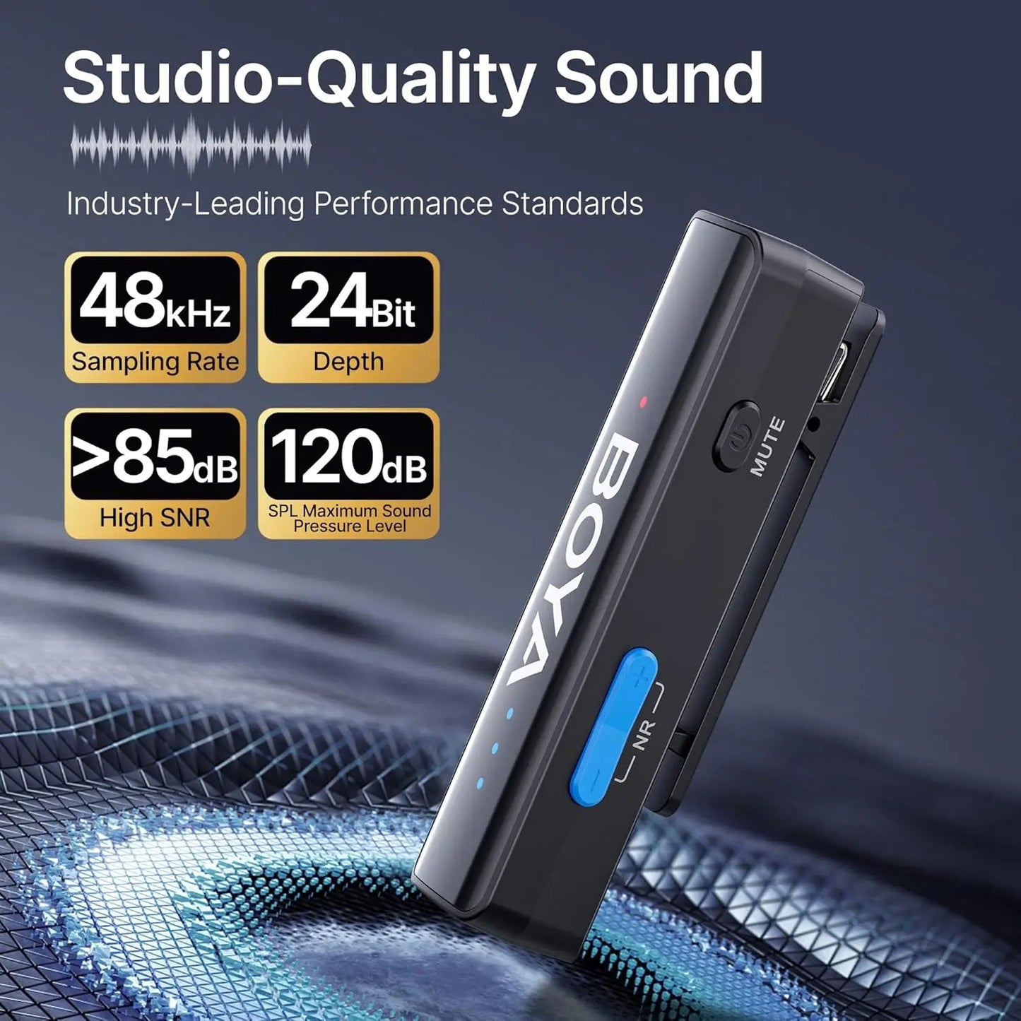 BOYA BOYALINK 2 Wireless Lavalier Microphone – Dual Mic System for iPhone, Android, DSLR, YouTube, Streaming & Video Recording