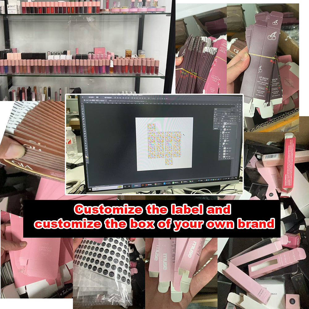 High-Pigment Glitter Lip Gloss – No Logo, Non-Stick Cup Glossy Nude Lip Shine in Pink Tube | Private Label-Ready