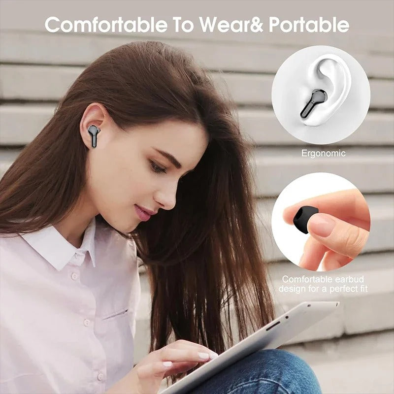 New Wireless Earbuds BT 5.3 – HiFi Stereo Headphones with ENC Noise Cancelling, 48H Playtime, LED Display & IP7 Waterproof