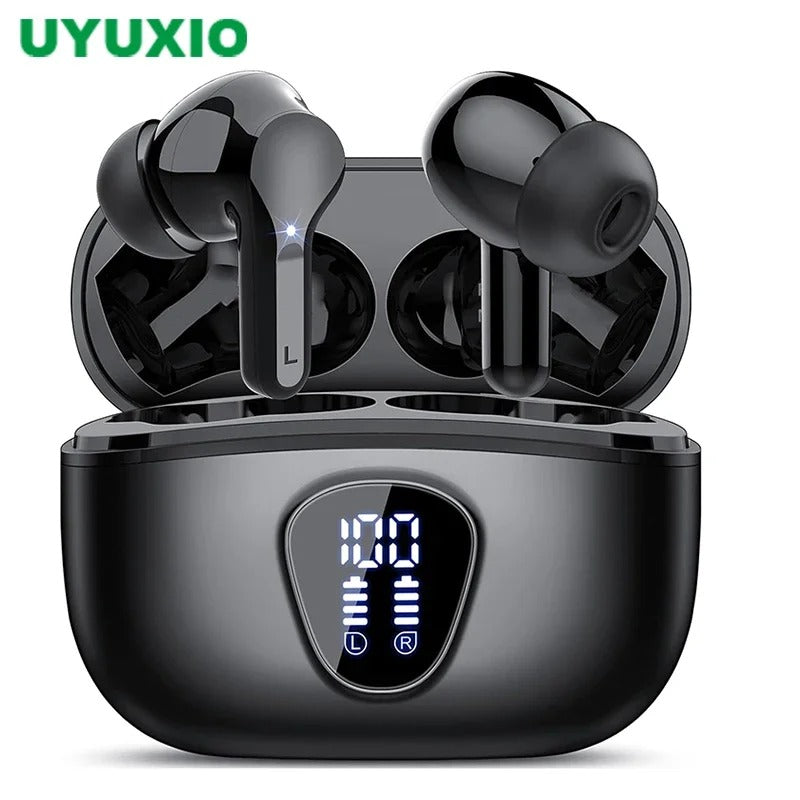 New Wireless Earbuds BT 5.3 – HiFi Stereo Headphones with ENC Noise Cancelling, 48H Playtime, LED Display & IP7 Waterproof