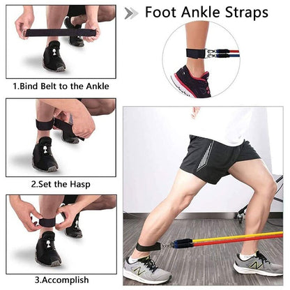 11Pcs Fitness Resistance Bands Set