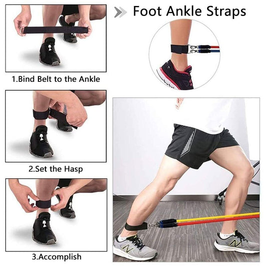 11Pcs Fitness Resistance Bands Set