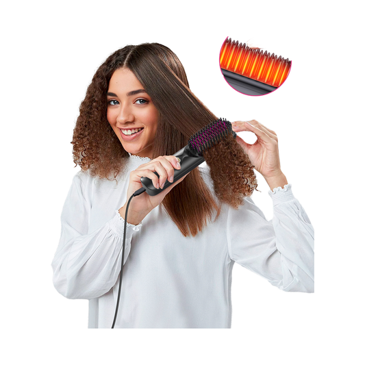 Customized Cordless Ionic Hair Straightener Brush – Portable Rechargeable Thermal Comb with Anti-Scald Design | USB Frizz-Free Styling Tool